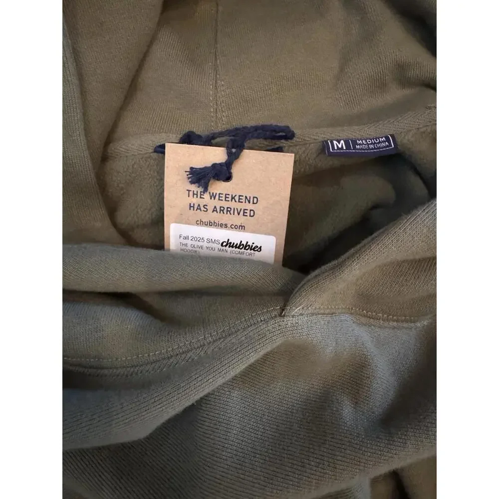 NEW Chubbies Fall 2025 THE OLIVE YOU MAN (COMFORT HOODIE) Sample. NWT - Picture 5 of 6